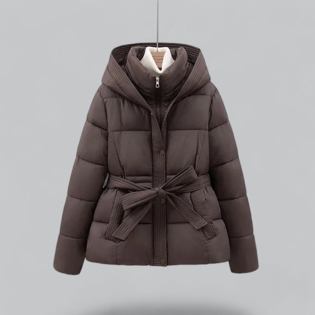 Arctic Luxe Belted Winter Parka Coat